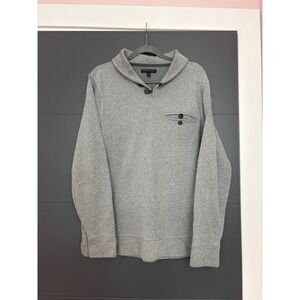 Banana Republic‎ Mens Gray Shawl Button Pullover Sweater Lounge Size L